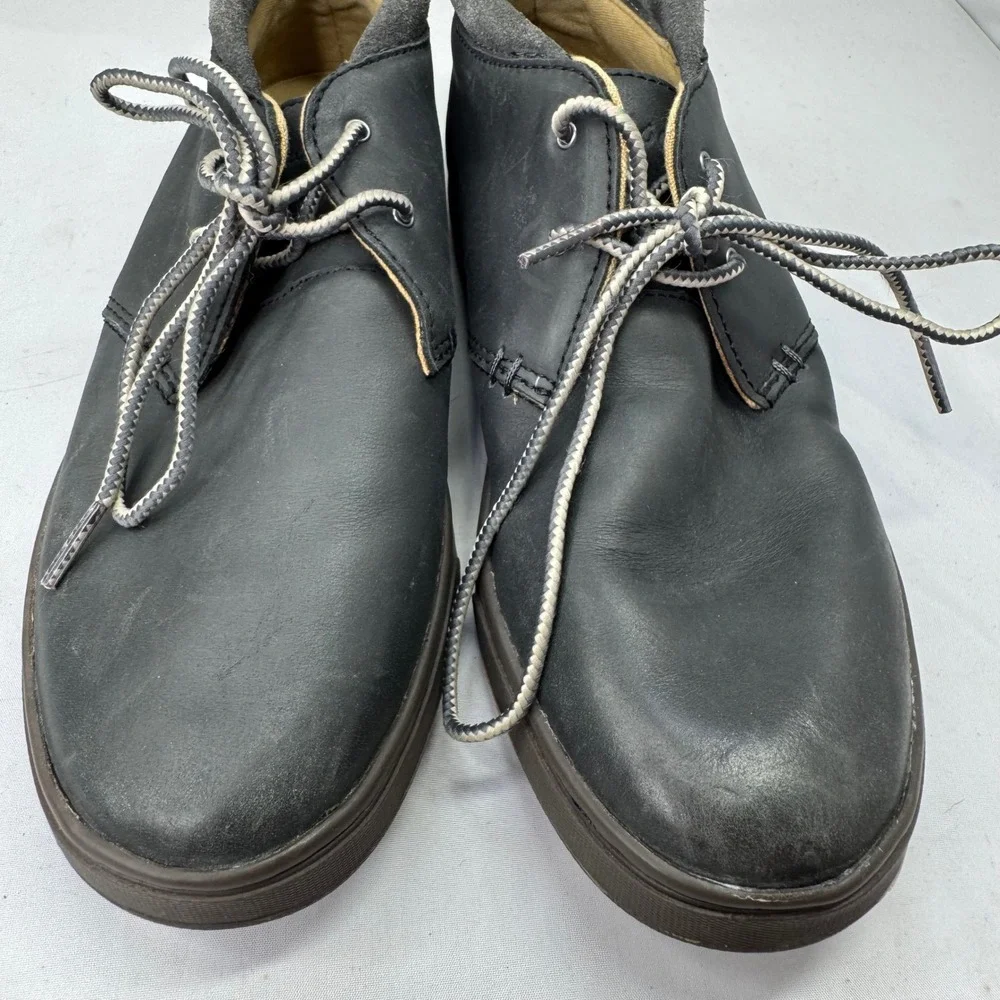 OluKai Ka Lae Shoes Mens 7 Black Leather Chukka Boots Grundge Gorpcore EU 37